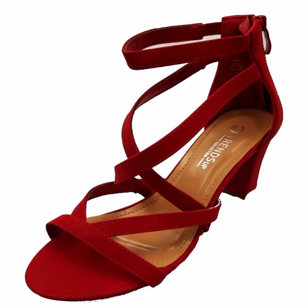 Trendsup Hannah-66 High Heel Cross Strap Sandals